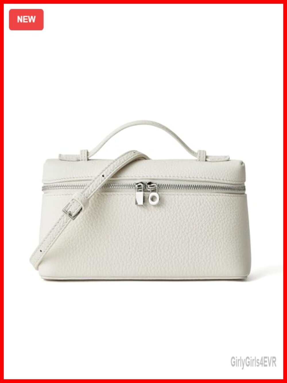 Genuine Leather Mini Crossbody Bag with Top Handle & Adjustable Shoulder Strap